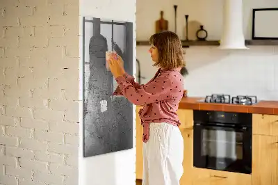 Írható mágnestábla karcolt fém felülettel