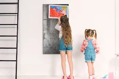 Írható mágnestábla karcolt fém felülettel
