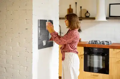 Írható mágnestábla karcolt fém felülettel