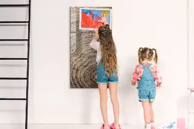 Írható mágnestábla fa évgyűrűi mintával