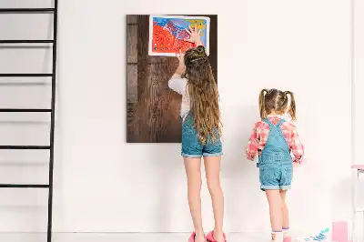 Mágneses írható tábla sötét fa mintázatú