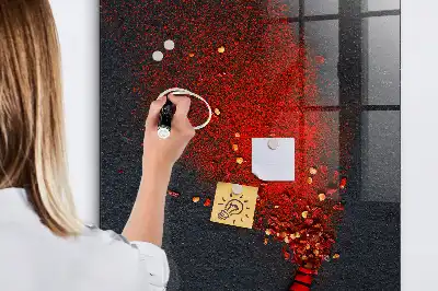 Írható mágnestábla paprikapor mintával