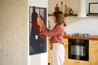 Írható mágnestábla paprikapor mintával