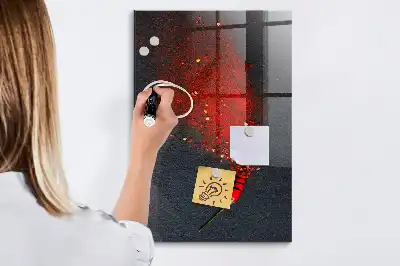 Írható mágnestábla paprikapor mintával