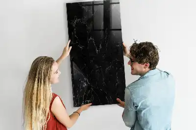 Mágneses írható tábla sötét márvány mintával