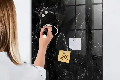 Mágneses írható tábla sötét márvány mintával