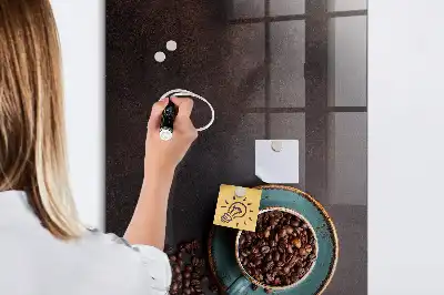 Írható mágnestábla kávészemek mintával