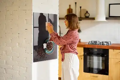 Írható mágnestábla kávészemek mintával