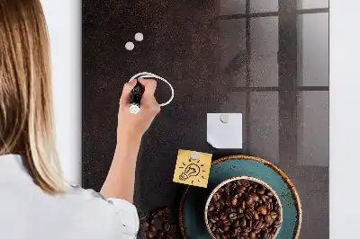Írható mágnestábla kávészemek mintával