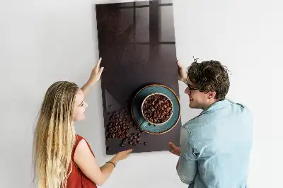 Írható mágnestábla kávészemek mintával