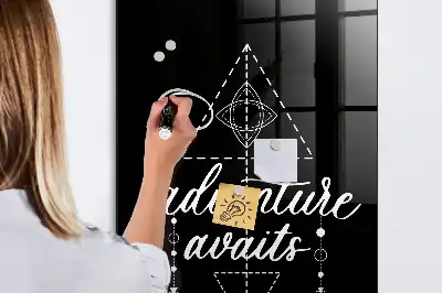 Írható mágnestábla Kaland mintával