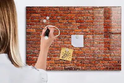Törölhető mágneses tábla régi téglafal mintával
