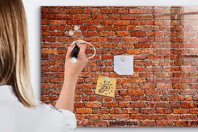 Törölhető mágneses tábla régi téglafal mintával