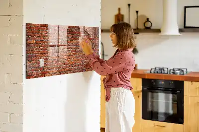 Törölhető mágneses tábla régi téglafal mintával