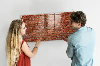 Törölhető mágneses tábla régi téglafal mintával