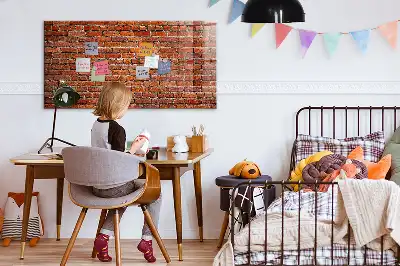 Törölhető mágneses tábla régi téglafal mintával