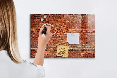Törölhető mágneses tábla régi téglafal mintával