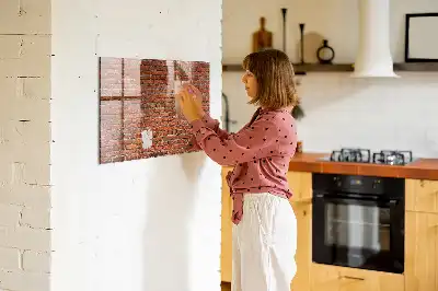 Törölhető mágneses tábla régi téglafal mintával
