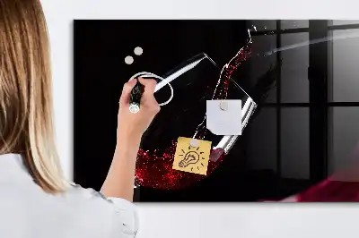 Mágneses törölhető tábla borospince mintával