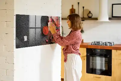 Mágneses törölhető tábla piros paprikák mintával