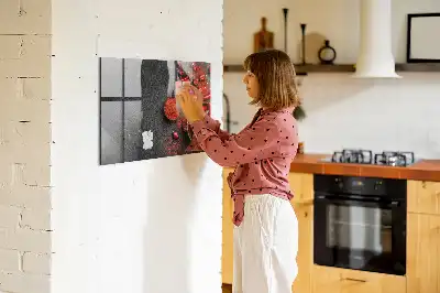 Mágneses törölhető tábla piros paprikák mintával