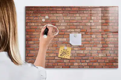 Törölhető mágneses tábla téglafal mintával