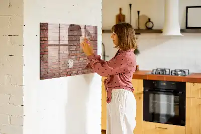 Törölhető mágneses tábla téglafal mintával