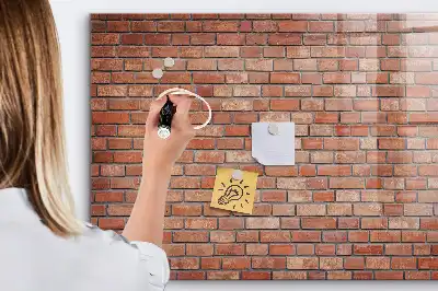 Törölhető mágneses tábla téglafal mintával