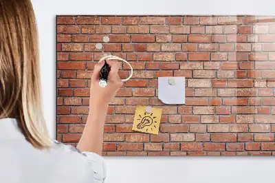 Törölhető mágneses tábla téglafal mintával
