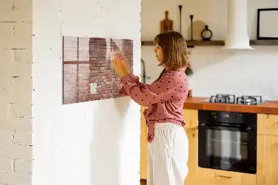 Törölhető mágneses tábla téglafal mintával