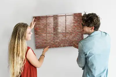 Törölhető mágneses tábla téglafal mintával