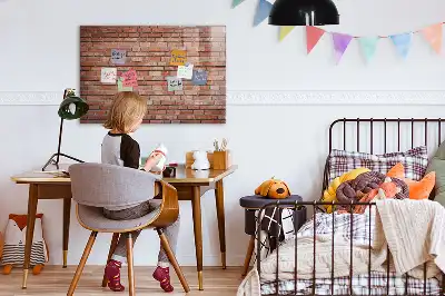 Törölhető mágneses tábla téglafal mintával