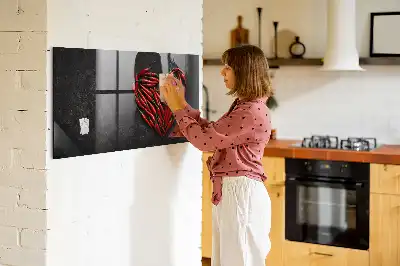Törölhető mágneses tábla paprikaszív mintával