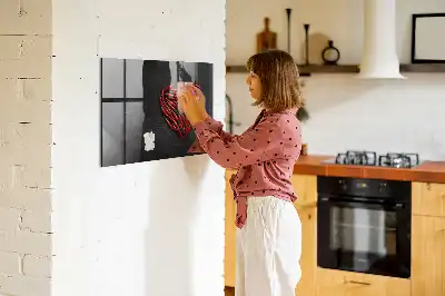 Törölhető mágneses tábla paprikaszív mintával