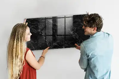 Törölhető mágneses tábla sötét márvány mintás