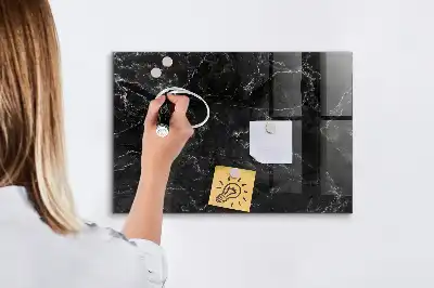 Mágneses írótábla fekete márvány mintás