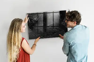 Mágneses írótábla fekete márvány mintás