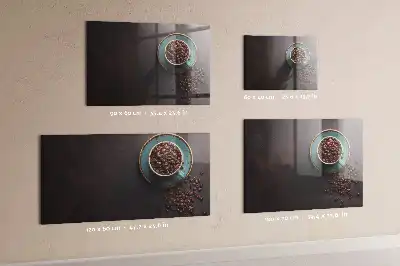Mágneses törölhető tábla egy csésze kávé mintával