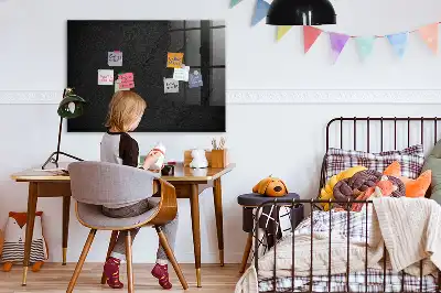 Mágneses írótábla sötét kőzet mintával
