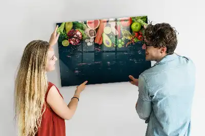 Törölhető mágneses tábla zöldség mintás kivitelben