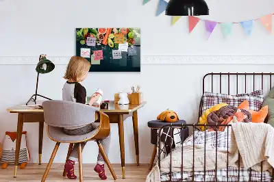 Törölhető mágneses tábla zöldség mintás kivitelben