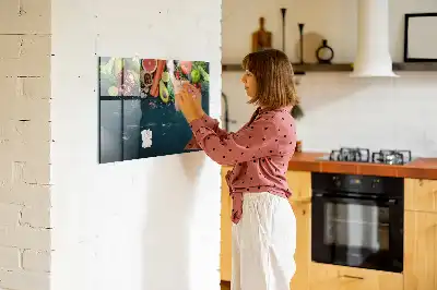 Törölhető mágneses tábla zöldség mintás kivitelben