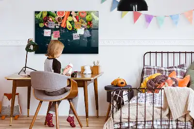 Törölhető mágneses tábla zöldség mintás kivitelben