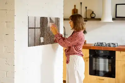 Mágneses felíró tábla sötét fa mintázatú