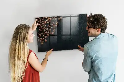 Mágneses felíró tábla kávészemes mintával