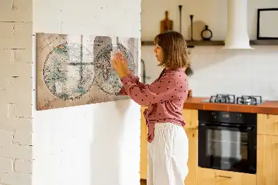 Mágneses felíró tábla földgömb térkép mintával