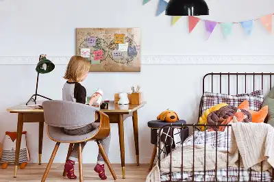 Mágneses felíró tábla földgömb térkép mintával