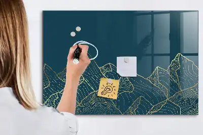 Mágneses felíró tábla hegyek vázlata mintával