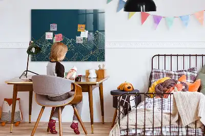 Mágneses felíró tábla hegyek vázlata mintával