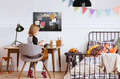 Mágneses felíró tábla arany konfetti mintával